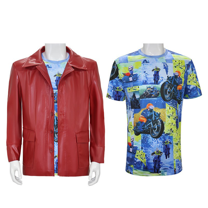 Veste en cuir rouge pour homme - Glow In The Dark Party Glasses avis et prix